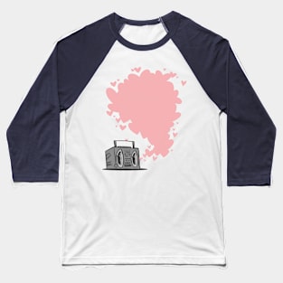 Love Boom Box Baseball T-Shirt